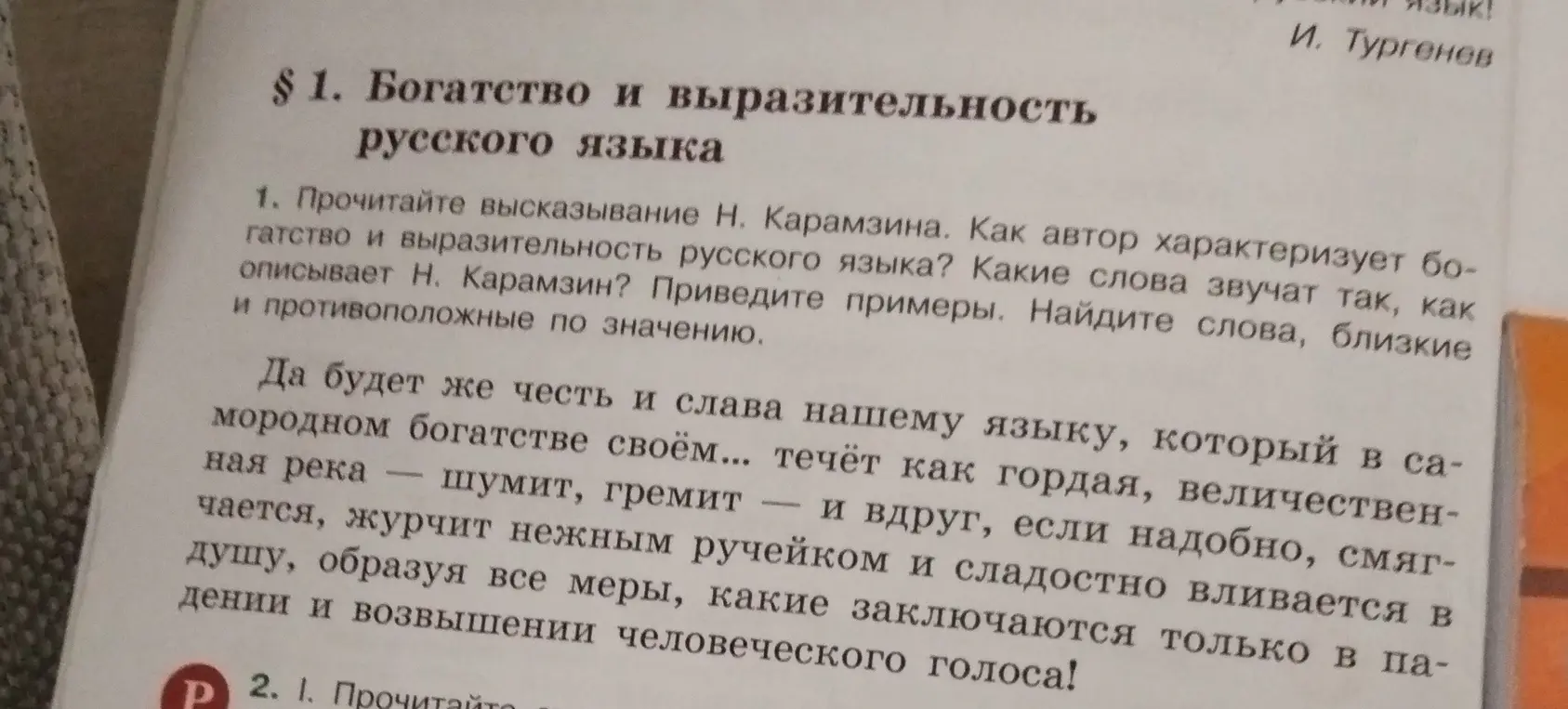 Прочитай высказывание Н. Карамзина. Как автор характеризует богатство и выразительность русского языка?