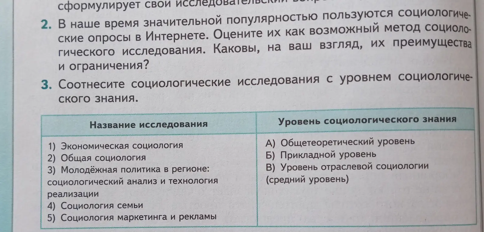Оцени, каковы преимущества и ограничения социологических опросов в Интернете, и соотнеси социологические исследования с уровнем социологического знания