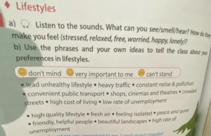 Объясни, как выполнять задание "Lifestyles"