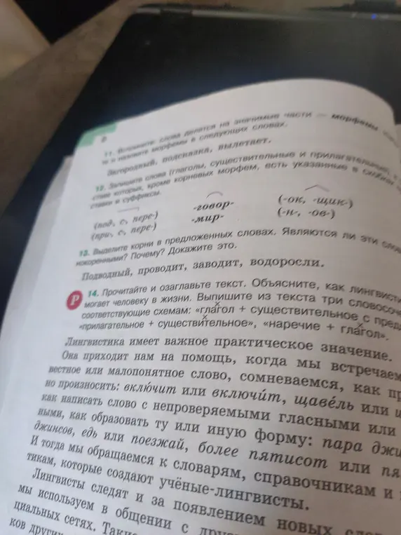 Выдели корни в предложенных словах: подземный, проводит, заводит, водоросли, и объясни, почему эти слова являются однокоренными