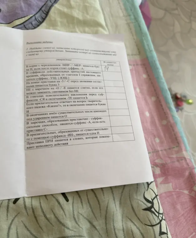 Найди слово, написание которого соответствует следующему утверждению