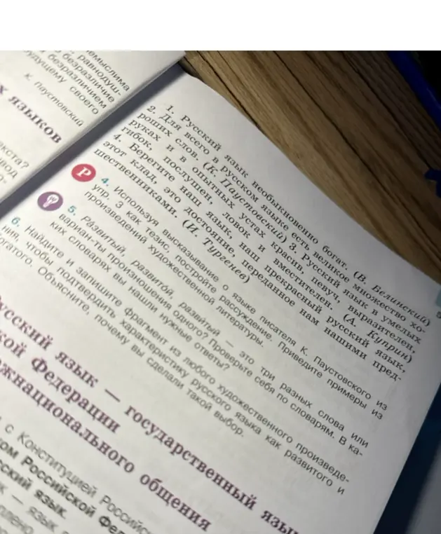 Используй высказывание о русском языке писателя К. Паустовского, чтобы построить рассуждение