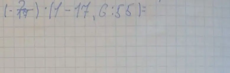 Реши выражение (-2) * (11 - 17,6 : 55)