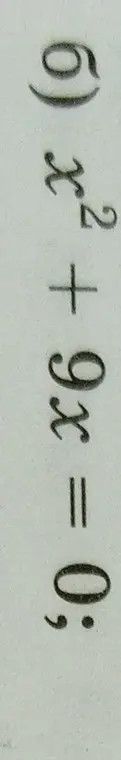 Реши уравнение x^2 + 9x = 0