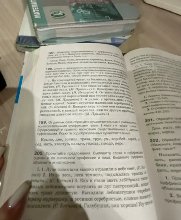 Образуй от данных слов новые с уменьшительно-ласкательными суффиксами -ушк- (-юшк-) и -ышк- (-ишк-), сформулируй правило написания и укажи род. Прочитай предложения, выпиши слова с суффиксами оценки и со значением профессии или лица, выдели суффиксы и объясни их написание.