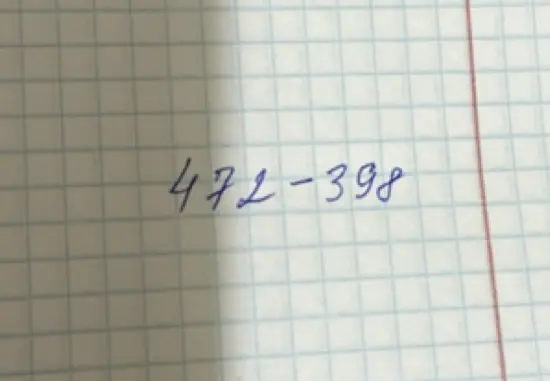 Вычти 398 из 472