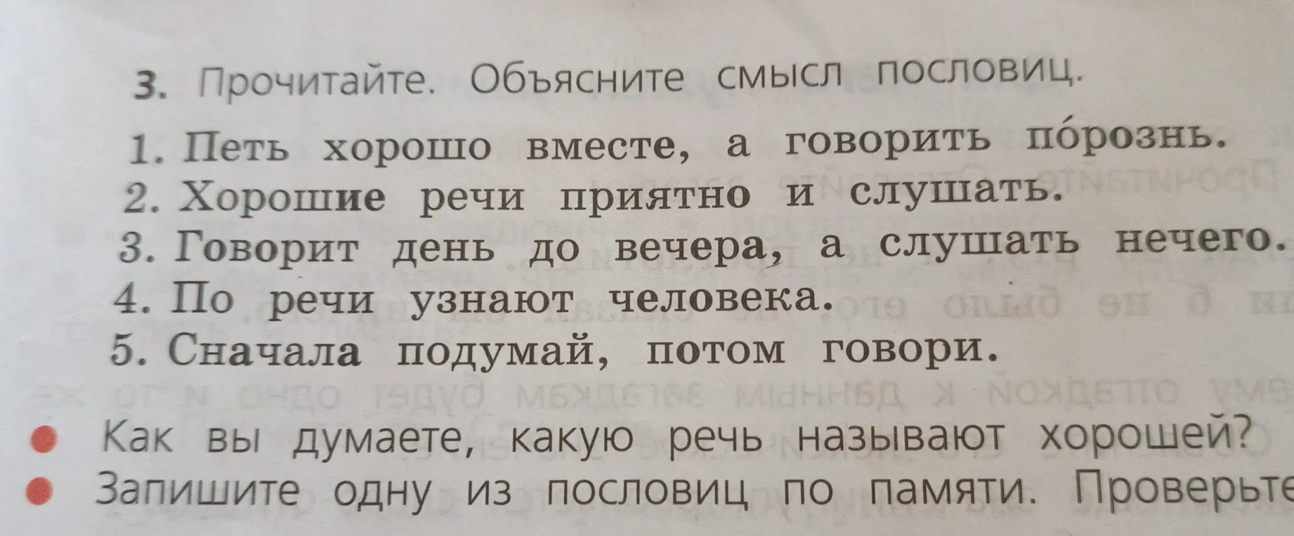 Объясни смысл пословицы «Петь хорошо вместе, а говорить пóрознь».