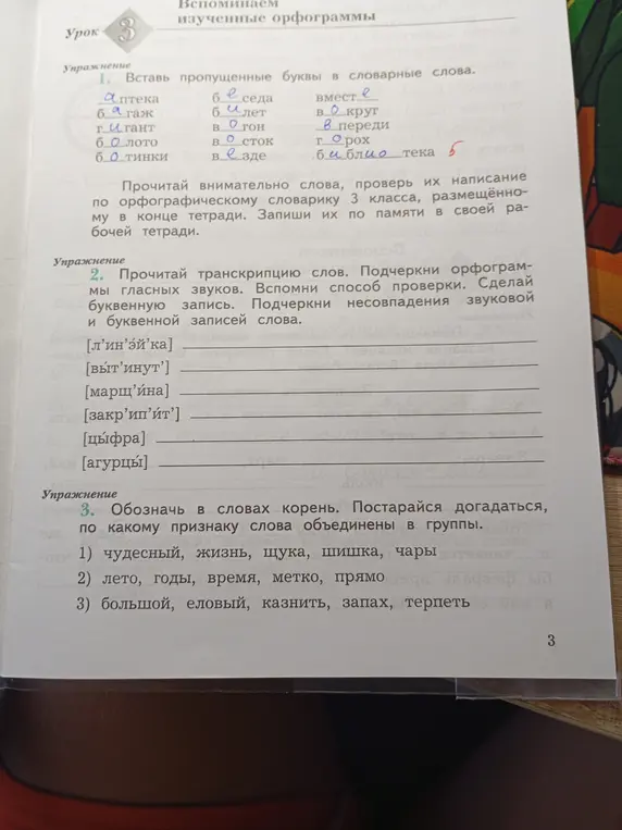 Вставь пропущенные буквы в словарные слова