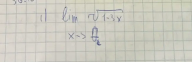 Найди предел функции lim x->0 sqrt(1-3x)