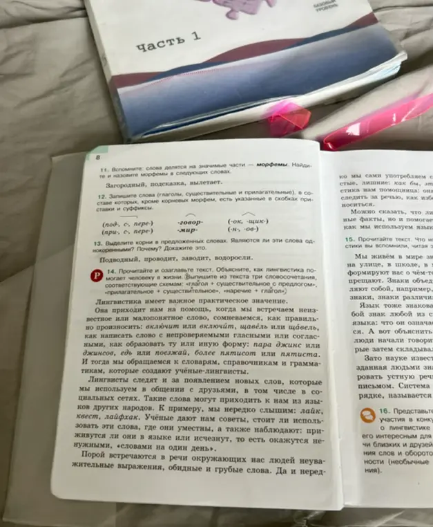 Найди и назови морфемы в словах 'Загородный', 'подсказка', 'вылетает'.