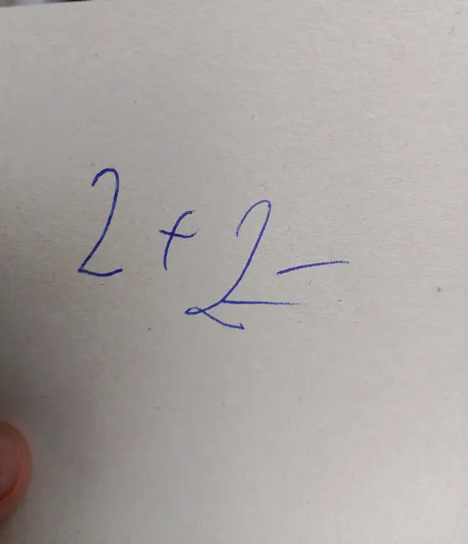 Реши пример 2+2