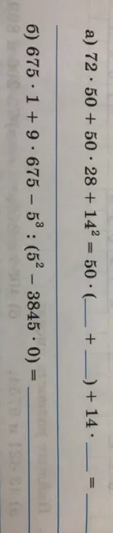 Выполни действие 72 * 50 + 50 * 28 + 14^2