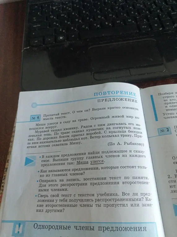 Прочитай текст. О чем он? Вырази кратко основную мысль текста.