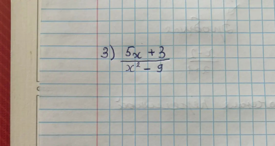 Найди область допустимых значений выражения (5x+3)/(x^2-9)