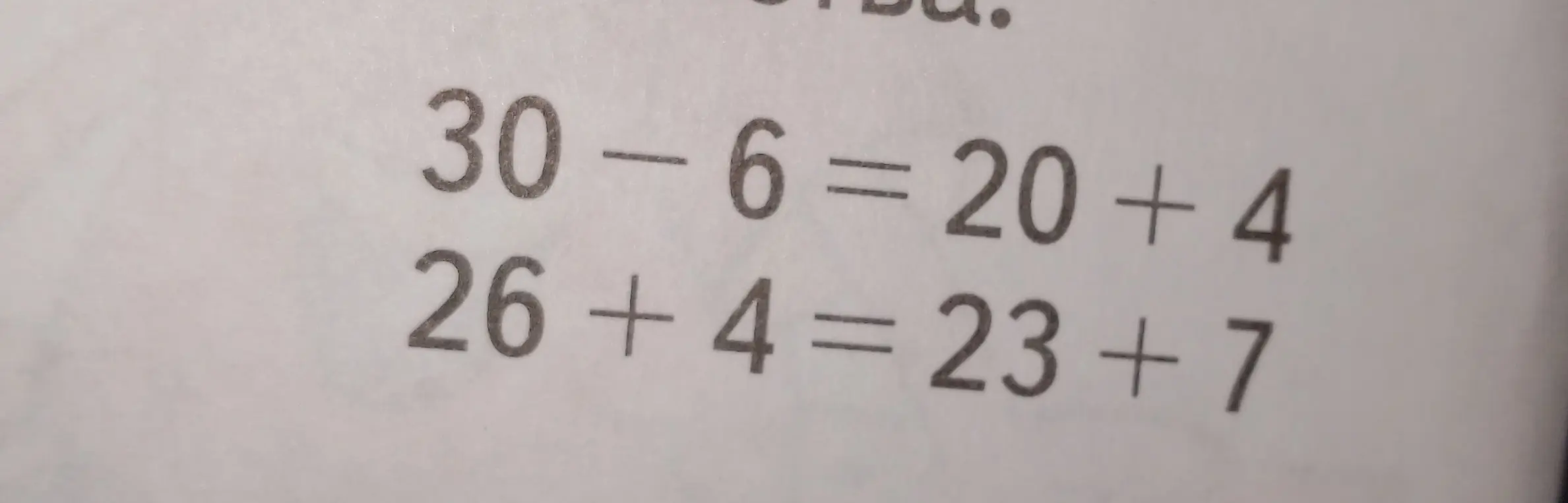 Проверь, верно ли равенство 30 - 6 = 20 + 4
