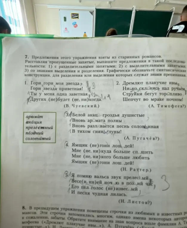 Расставь пропущенные запятые, выпиши предложения в такой последовательности: 1) с разделительными запятыми; 2) с выделительными запятыми; 3) со знаками выделения и разделения.