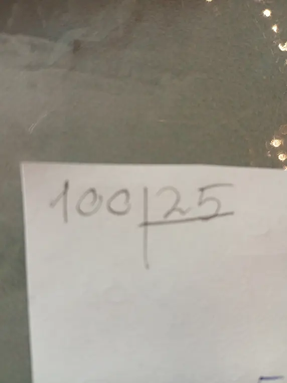 Реши пример 100/25