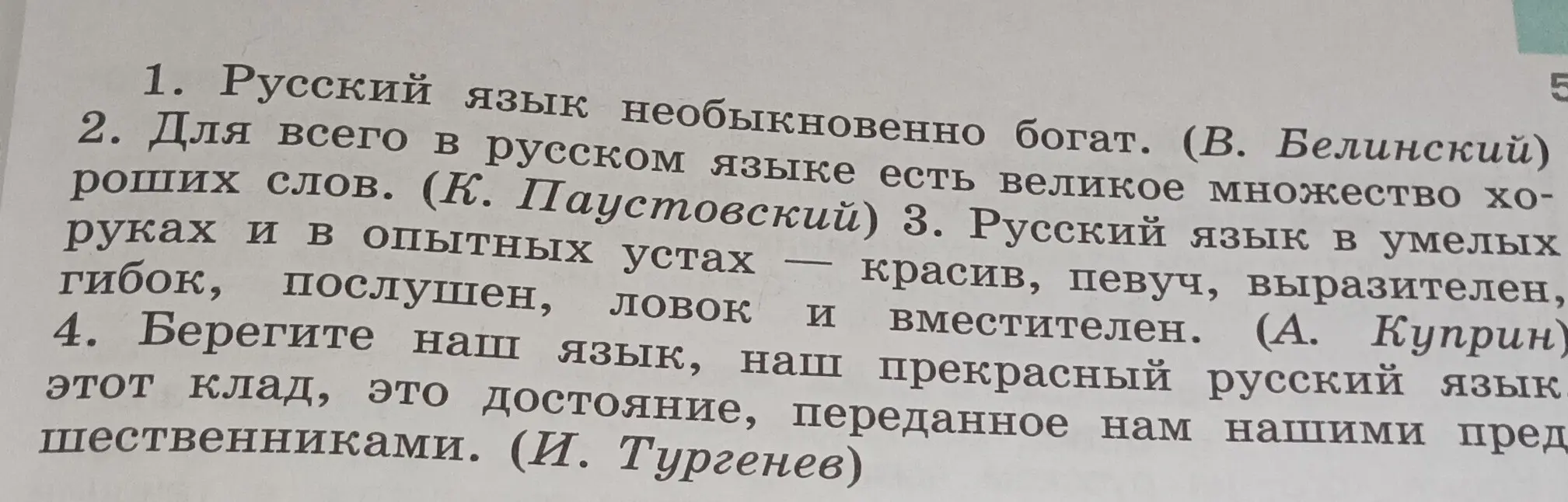 Прочитай высказывания о русском языке. Какой общей мыслью объединены эти высказывания?