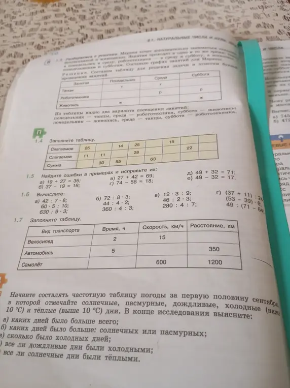 Заполните таблицу.