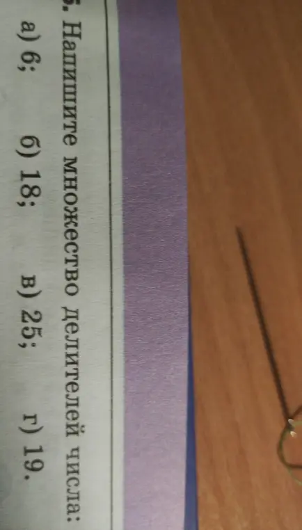 Напиши множество делителей числа 6