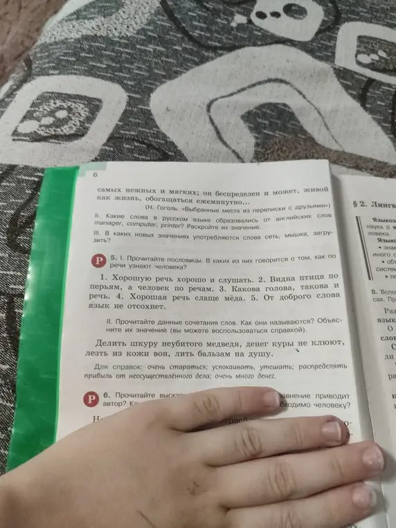 Прочитай пословицы и объясни, о чём в них говорится, как по речи узнают человека