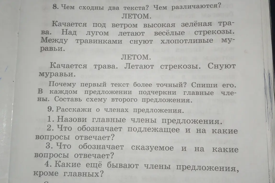 Чем сходны два текста и чем различаются?