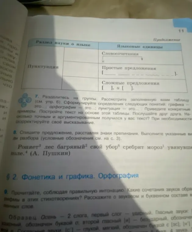 Расставь знаки препинания в предложении 'Роняет лес багряный свой убор сребрит мороз увянувшее поле' и выполни синтаксический разбор