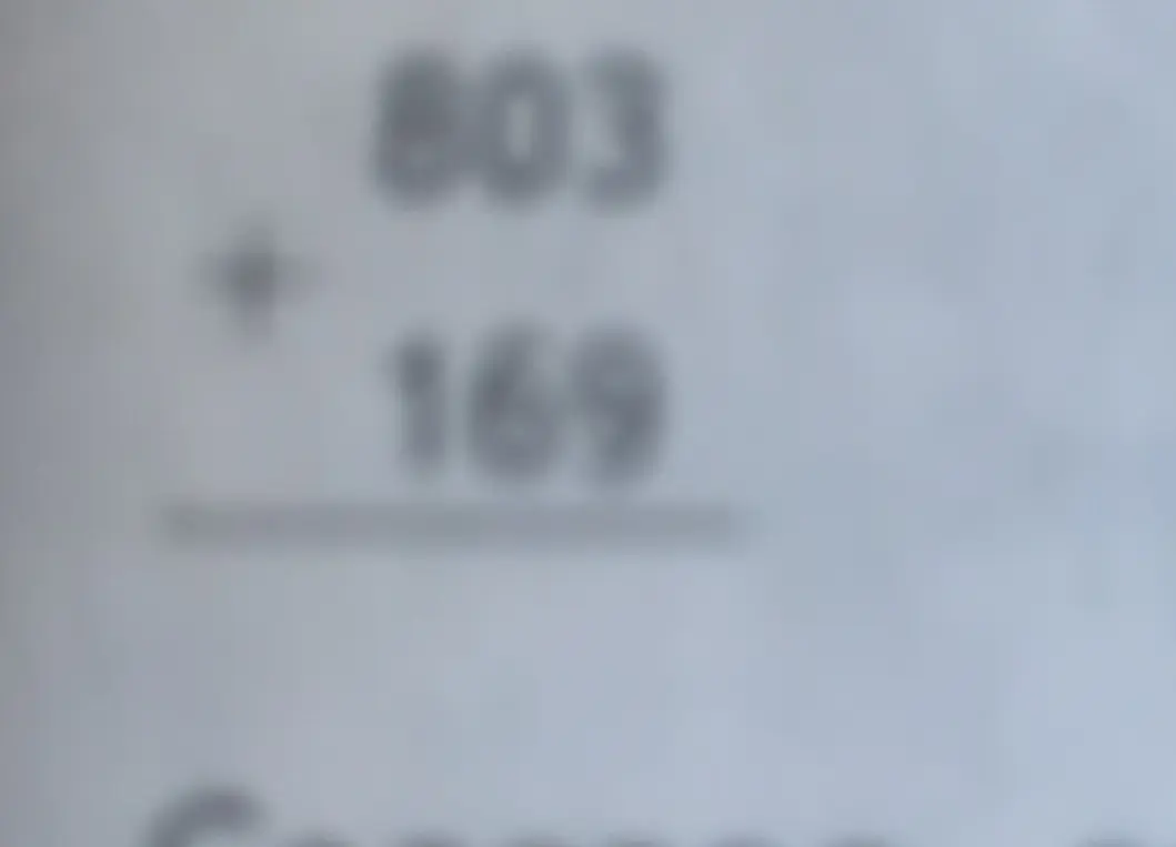 Реши пример на сложение 803 + 169