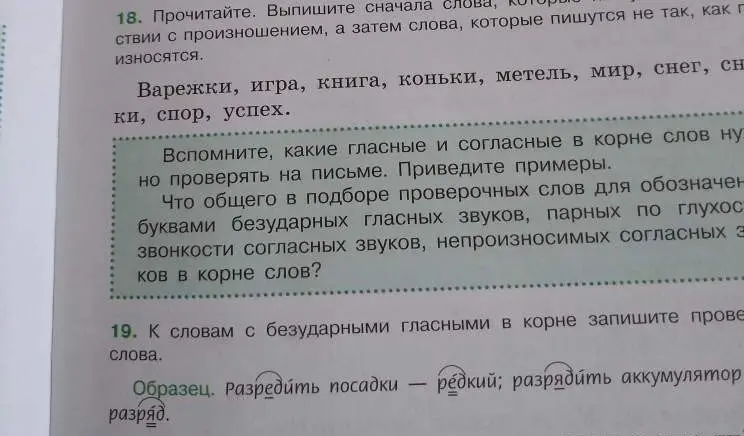 Вспомни, какие гласные и согласные в корне слов нужно проверять на письме, и приведи примеры. Что общего в подборе проверочных слов для обозначения буквами безударных гласных звуков, парных по глухости-звонкости согласных звуков, непроизносимых согласных звуков в корне слов?