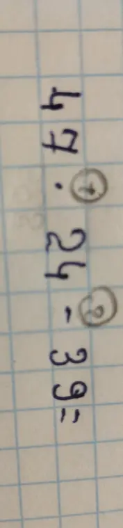 Реши примеры 47 + 24 - 39