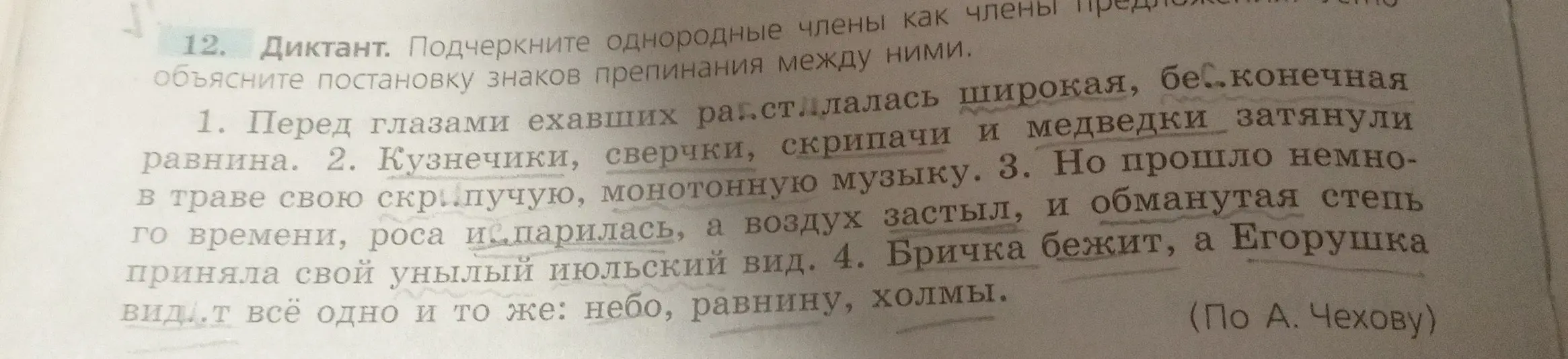 Подчеркни однородные члены как члены предложения, объясни постановку знаков препинания между ними.