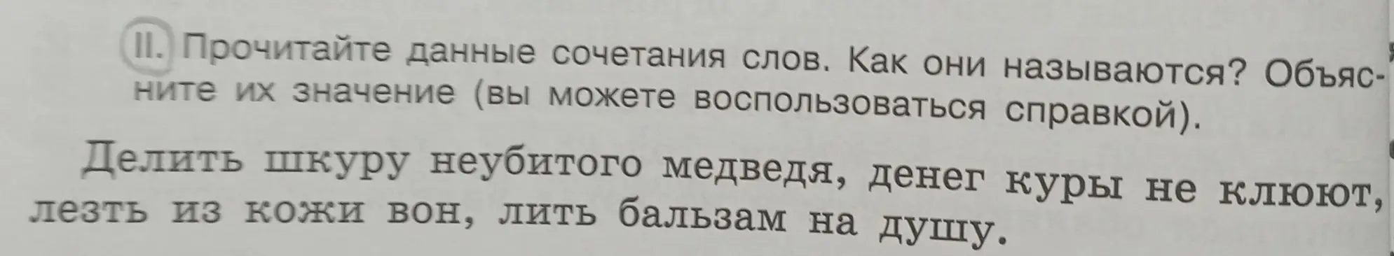 Прочитай данные сочетания слов. Как они называются? Объясни их значение (вы можете воспользоваться справкой).