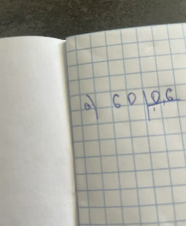 Раздели 60 на 0,6 столбиком