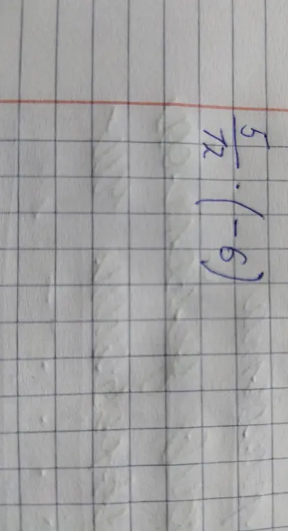 Реши пример $\frac{5}{12} \cdot (-6)$