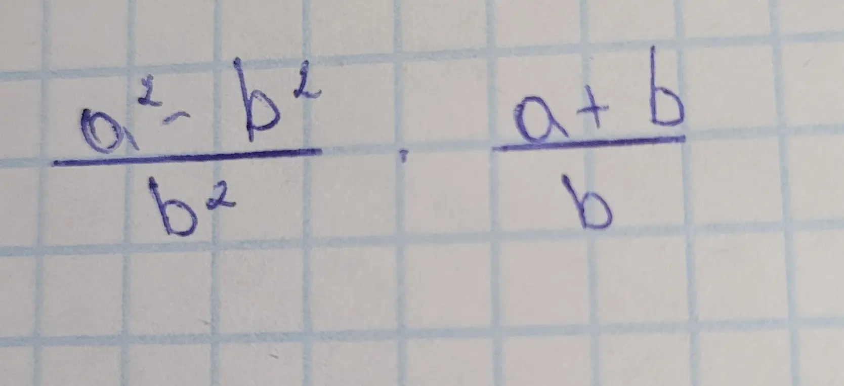 Упрости выражение $\frac{a^2 - b^2}{b^2} \cdot \frac{a+b}{b}$