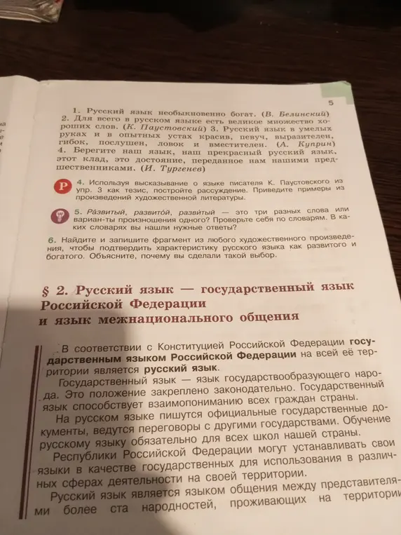 объясни высказывание о русском языке как необыкновенно богатом, о русском языке как государственном языке Российской Федерации, и почему русский язык — это язык межнационального общения
