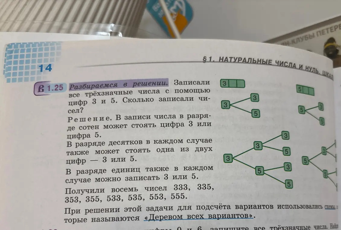 Сколько записали трёхзначных чисел с помощью цифр 3 и 5?