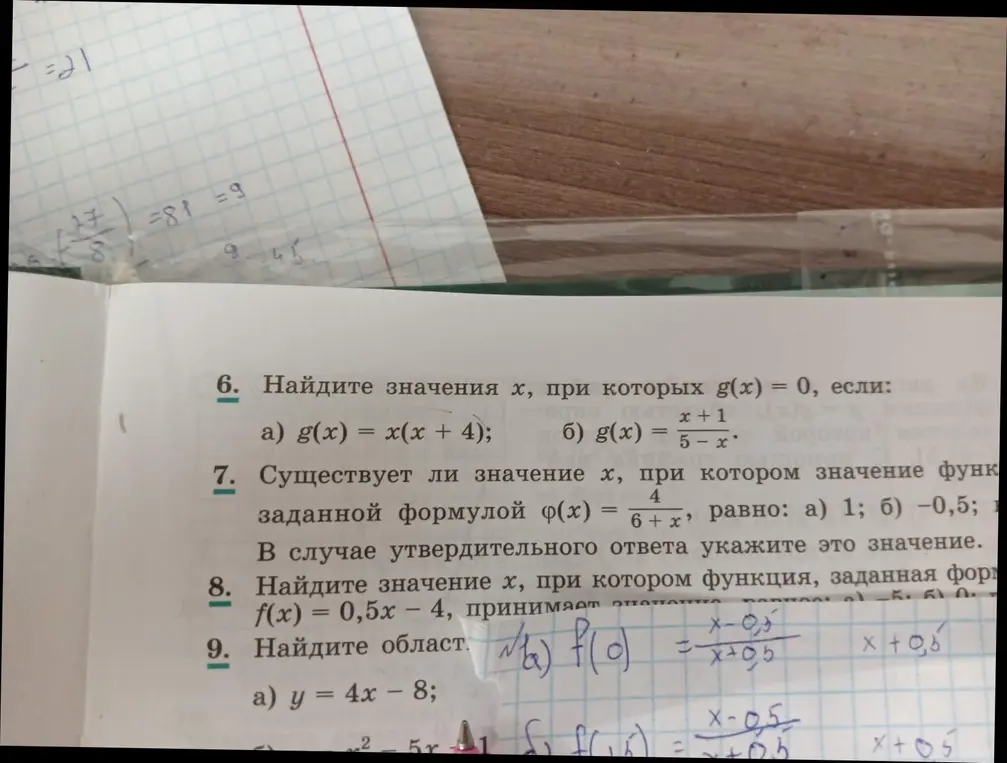 Найди значения x, при которых g(x) = 0, если g(x) = x(x+4).