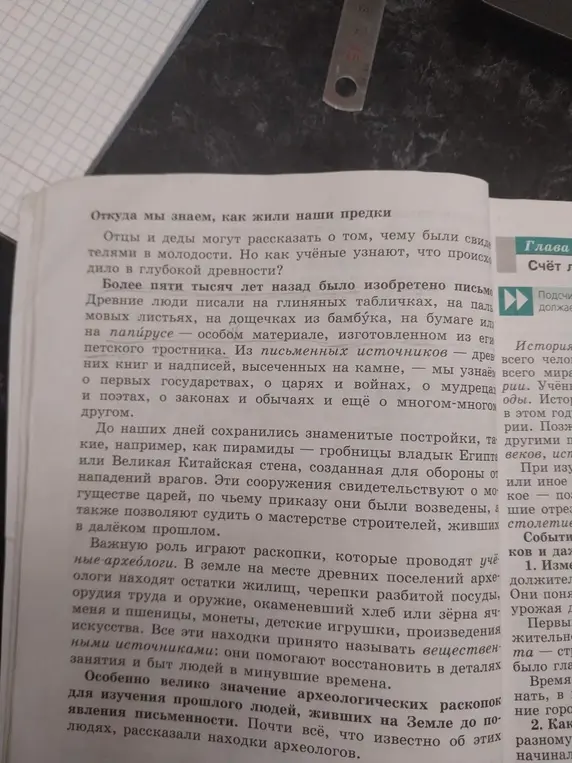 Ты просишь выписать главную мысль из текста об истории и археологии