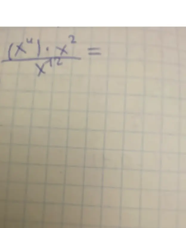 Реши пример (x⁴ * x²) / x¹²