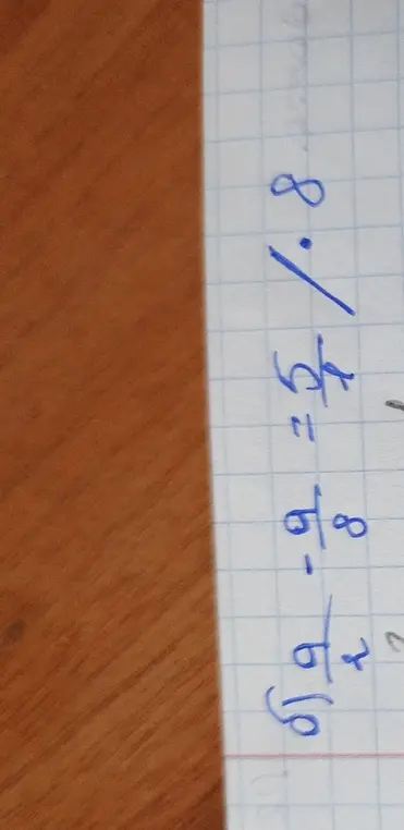 Помоги вычислить выражение 9 6/8 : 5/8