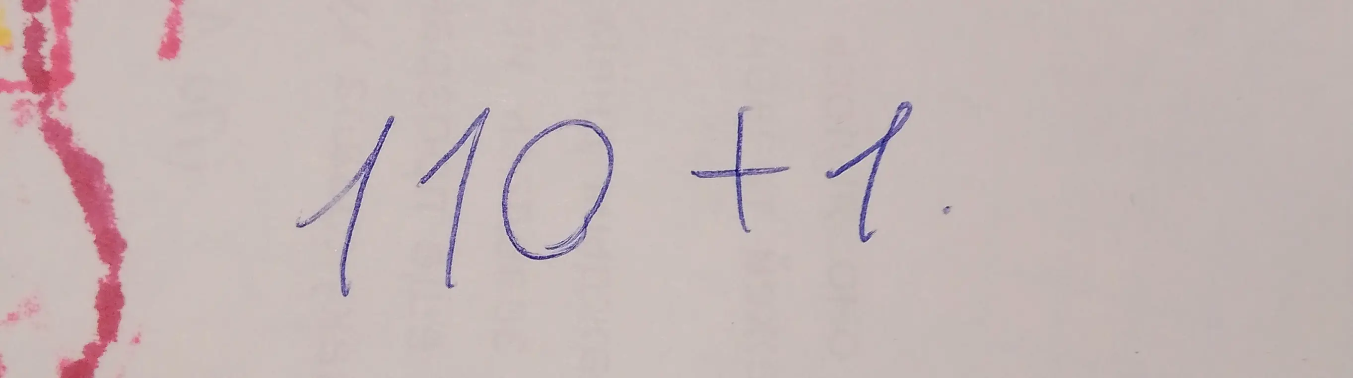 Можешь ли ты решить пример 110 + 1?