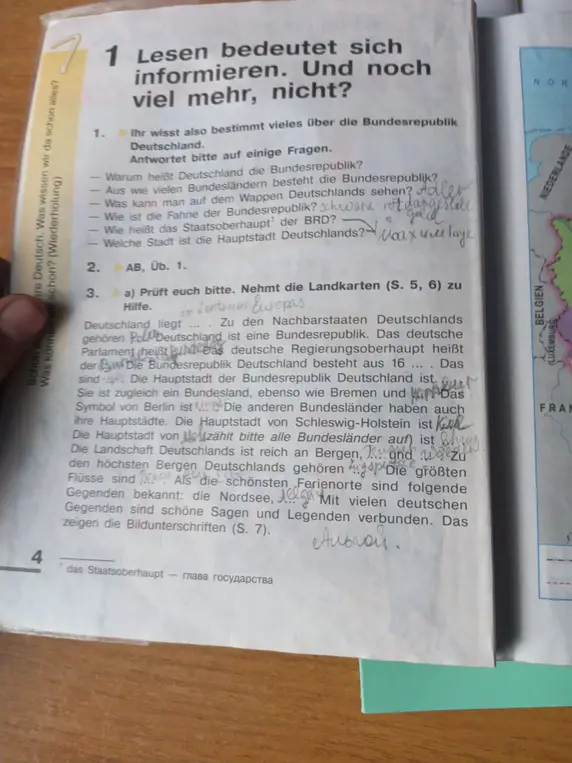 Ответь на вопросы о Федеративной Республике Германия (Warum heißt Deutschland die Bundesrepublik?)