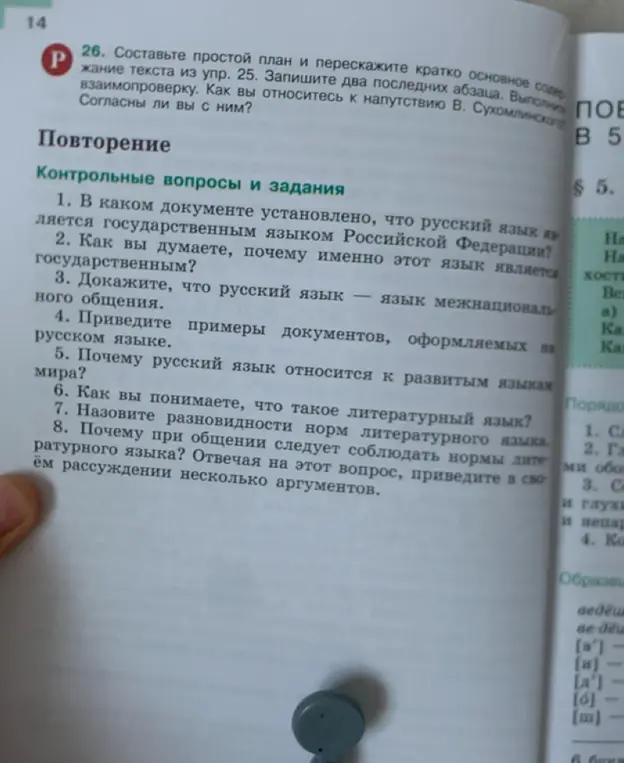 Ответь на вопрос: В каком документе установлено, что русский язык является государственным языком Российской Федерации?