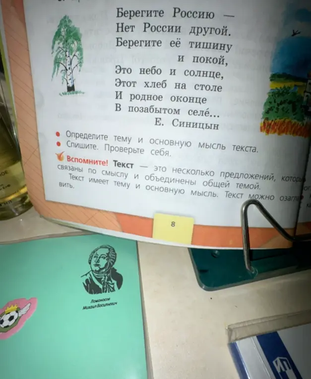 Определи тему и основную мысль текста.
