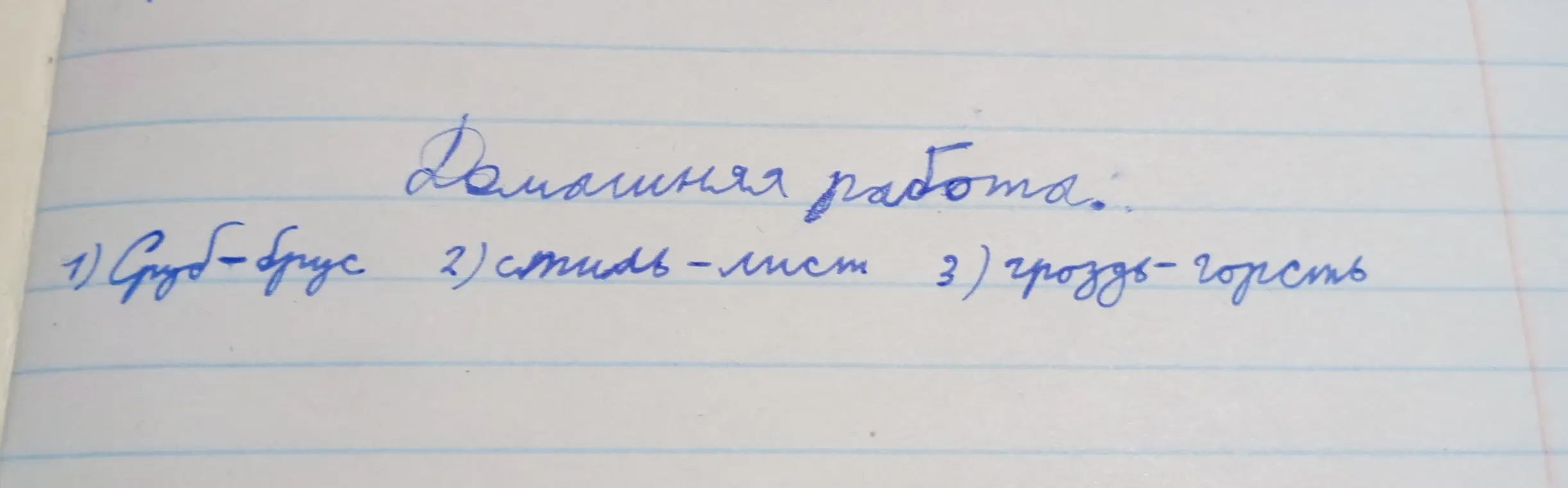Проверь слова: Суб-брус, стиль-лист, гроздь-горсть