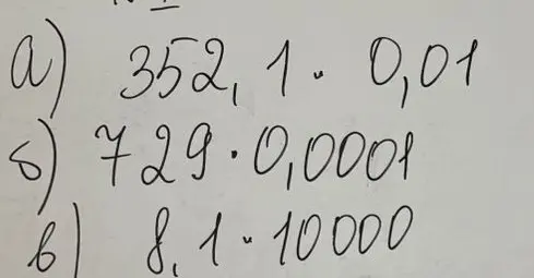 Выполни решение a) 352,1 * 0,01