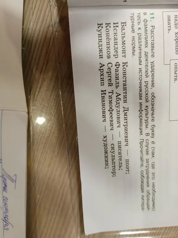 Предложи расставить ударение, обозначить букву ё в фамилиях деятелей русской культуры