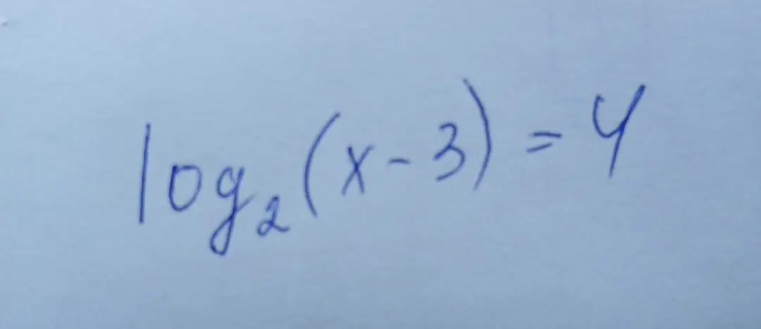 Можешь помочь мне решить уравнение log₂(x-3) = 4?