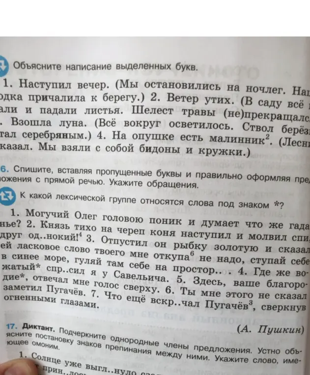 Объясни написание выделенных букв и определи лексическую группу слов с символом *